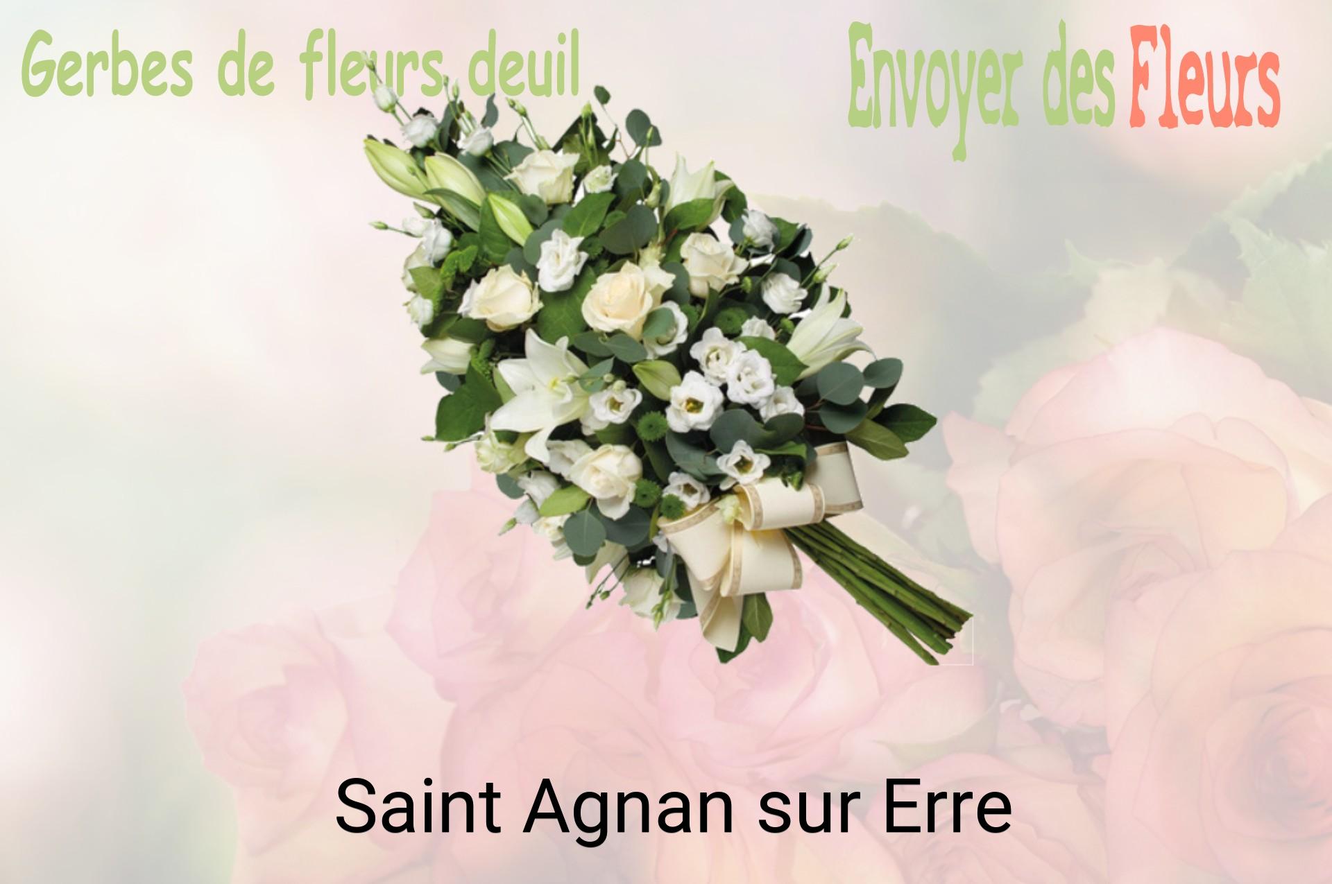 Gerbe de fleurs de deuil livrée à Saint-Agnan-sur-Erre